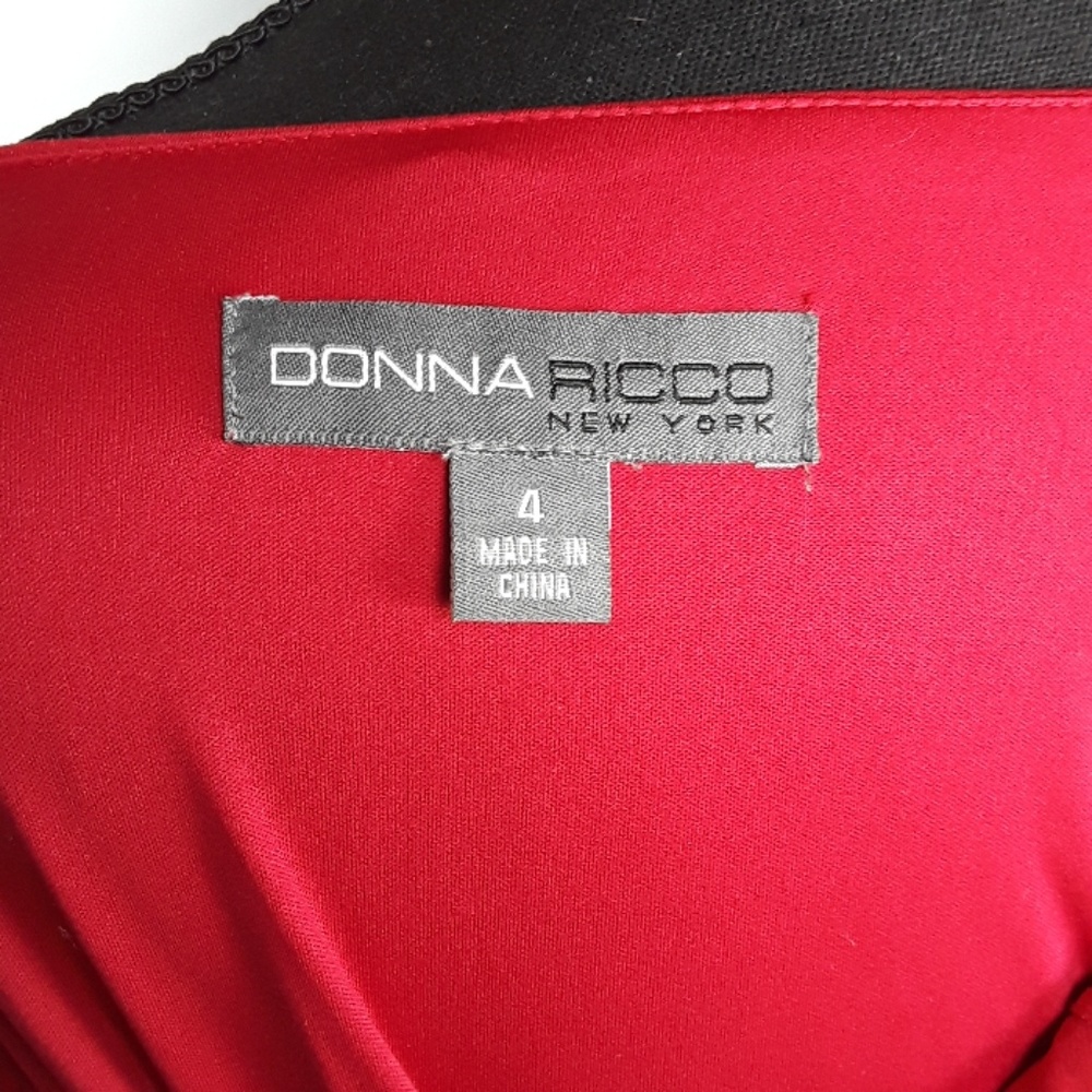 RED DRESS RUN !!!  Donna Ricco Red Ruffled Dress - Picture 6 of 7